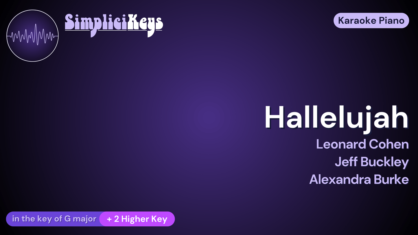 Hallelujah [HIGHER KEY] | Alexandra Burke, Leonard Cohen, Jeff Buckley (MP3)